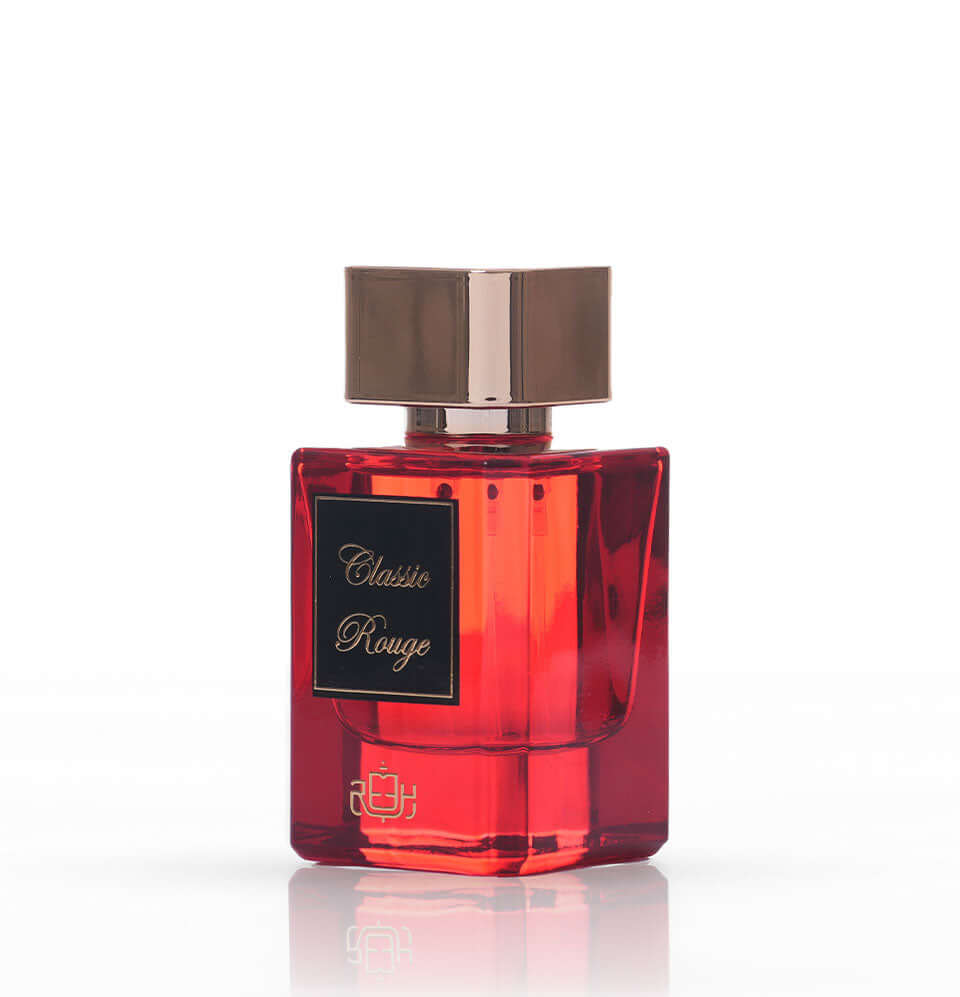 Classic Rouge unisex fragrance by Reeh Al Madinah in an elegant red bottle.