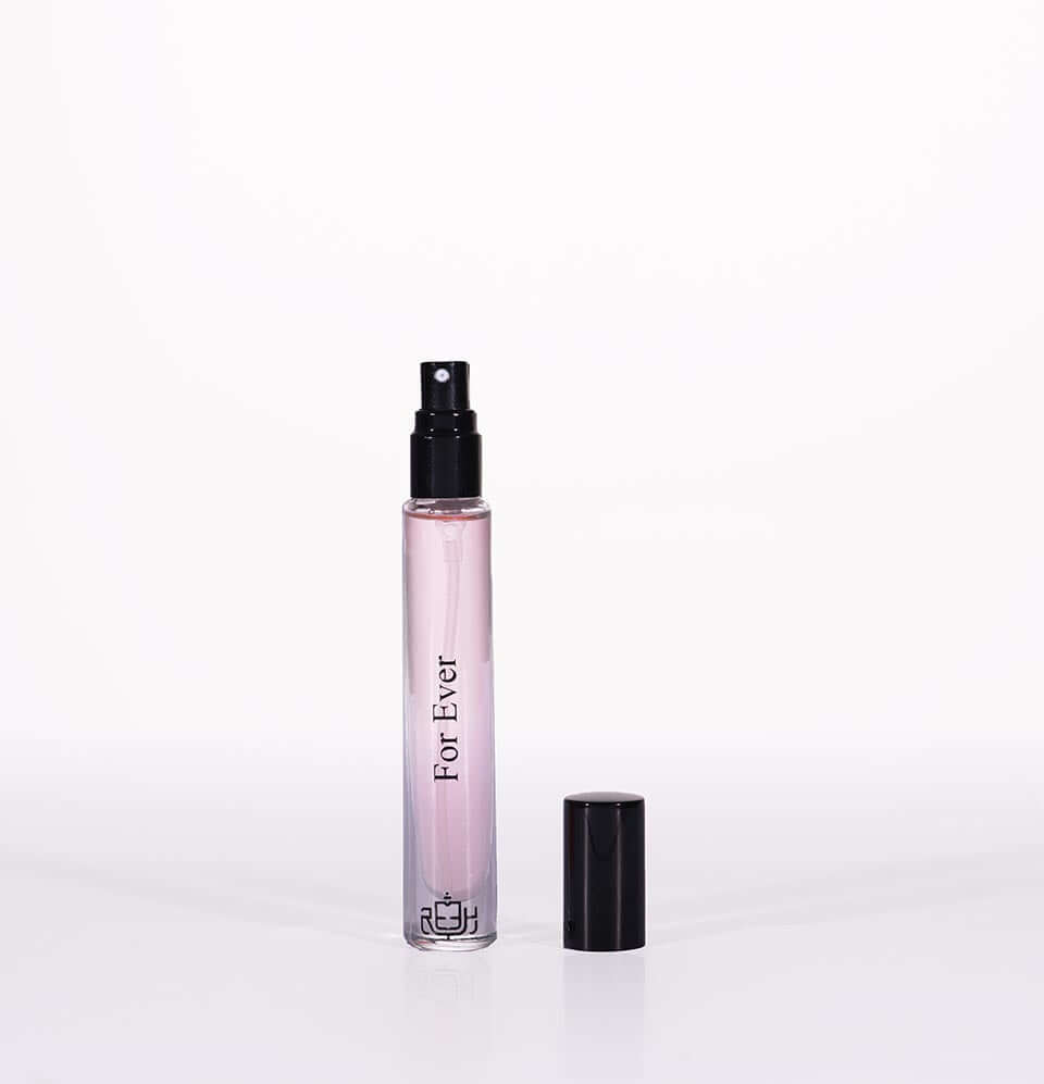 Miniature fragrance gift set for women featuring a stylish spray bottle of For Ever perfume.