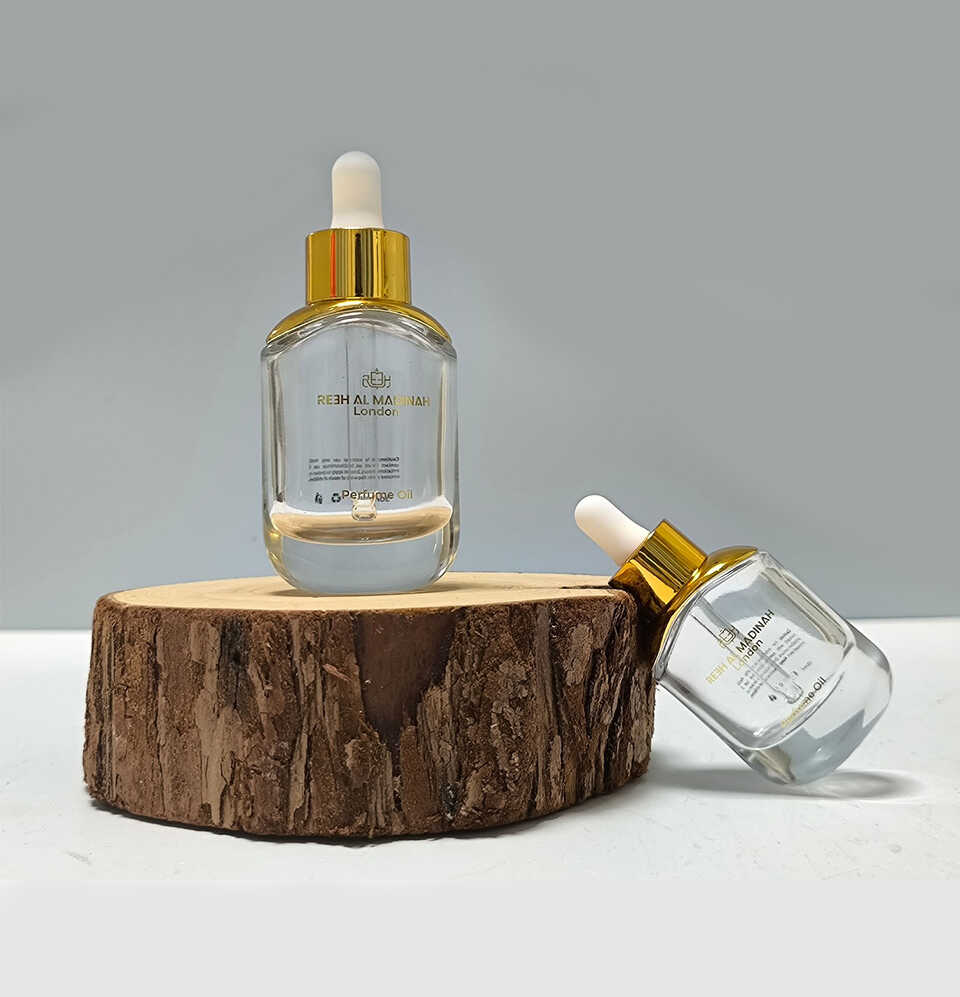 Luxury Oud perfume bottle, 15ml, 30ml, Reeh Al Madinah