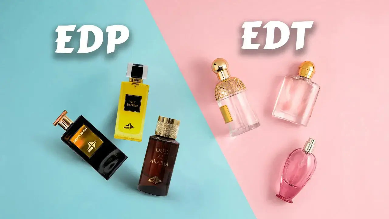 Perfumes bottle of Eau De parfum and Eau De toilette